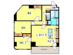 トミイビル宮の森№77の物件間取画像